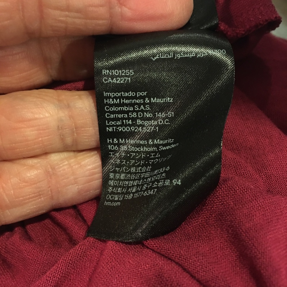 Divided H&M Sz XS-Rust Maxi- side slit to thigh - Picture 5 of 5